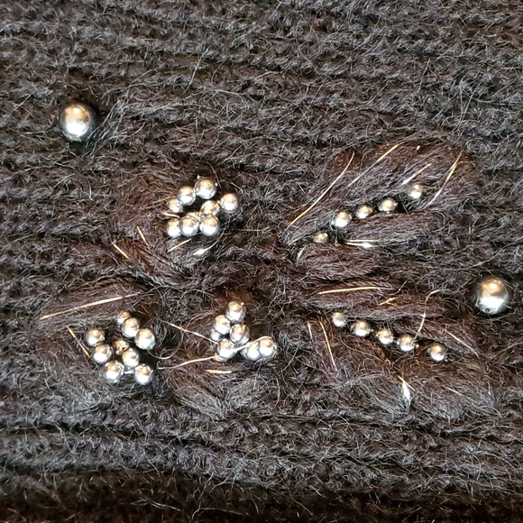 Vintage Bali mohair beaded knitted balloon sleeves cardigan size large - Picture 12 of 16